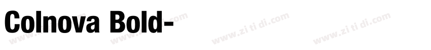 Colnova Bold字体转换